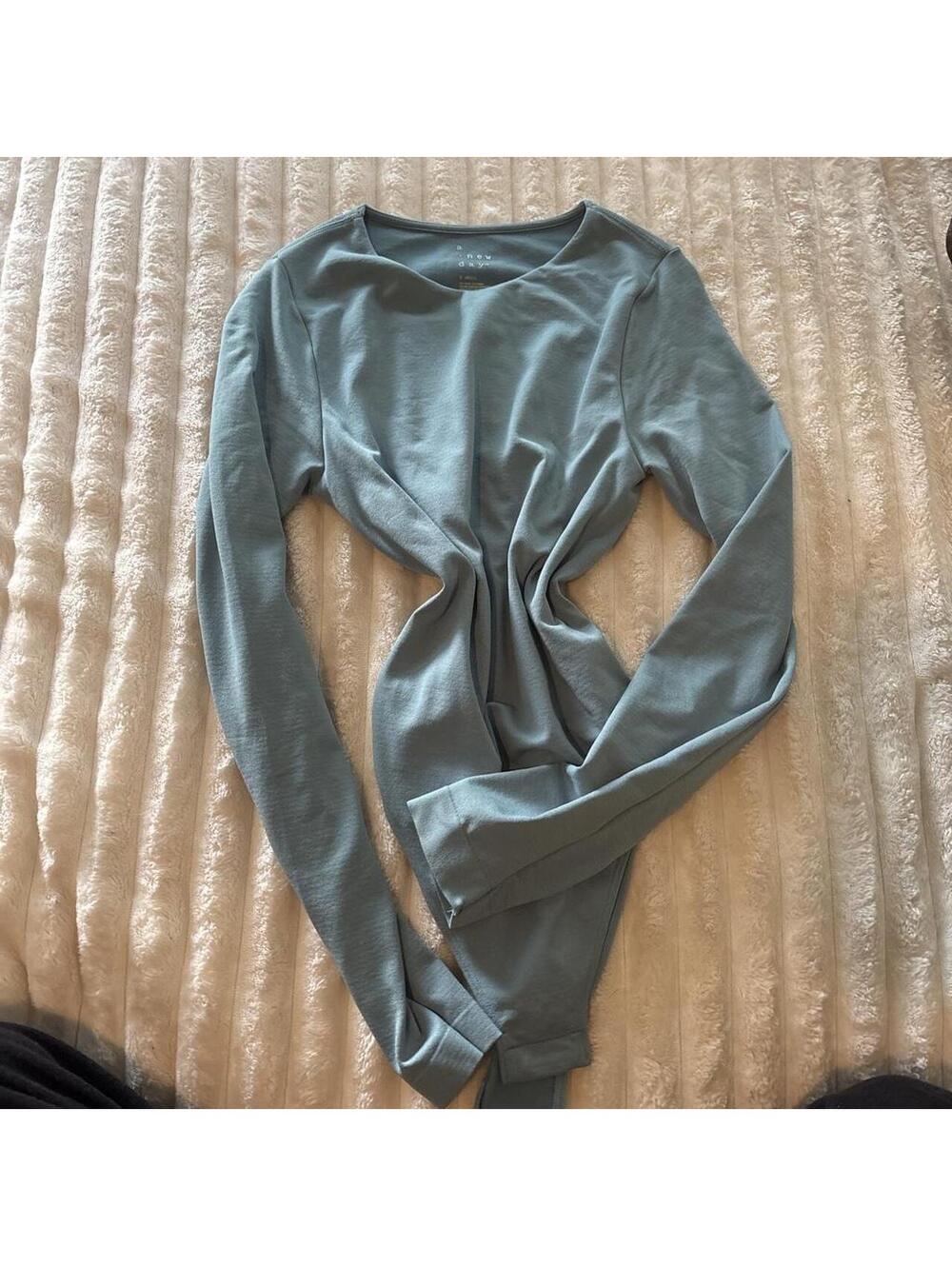 A New Day Women's Blue and Green Bodysuit